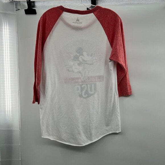 Disney Parks Women's 3/4 Sleeve Mickey Mouse USA Top Size Large - Picture 7 of 8